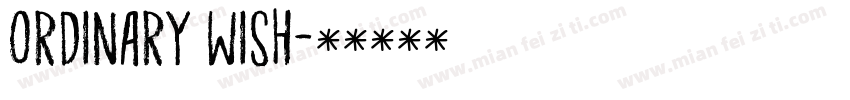 ordinary wish字体转换